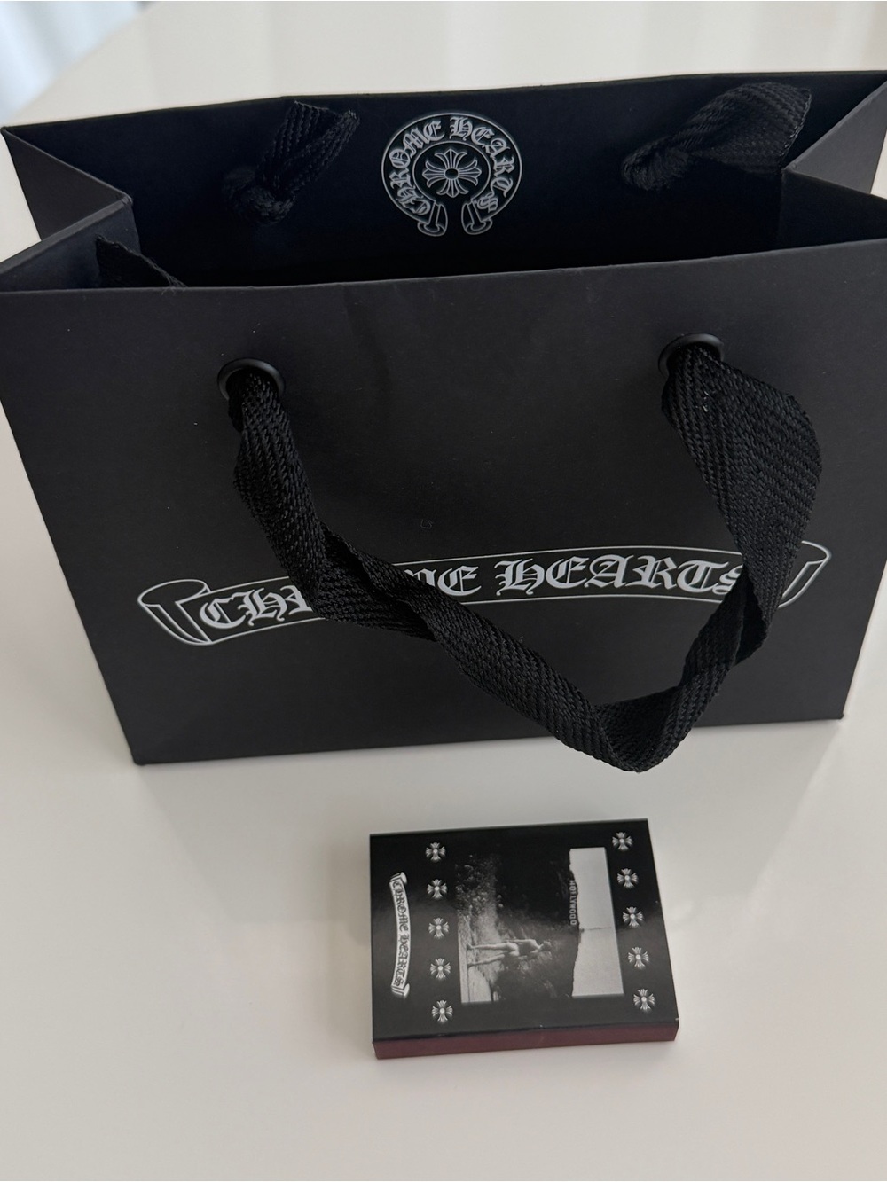 Chrome Hearts Black Shopping Bag and Match
